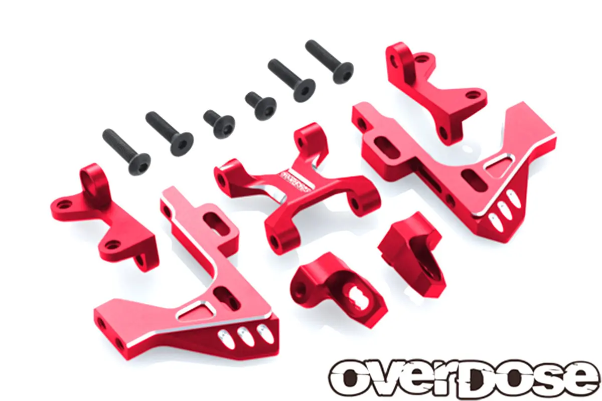 Overdose Alum. Front Bulkhead Type-3 - Red 1