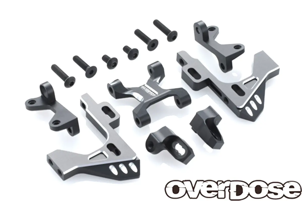 Overdose Alum. Front Bulkhead Type-3 - Black 1
