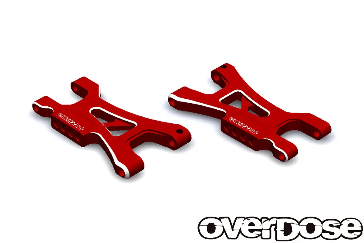 Overdose Es Alum. Rear Suspension Arm Type-2 - Red 1