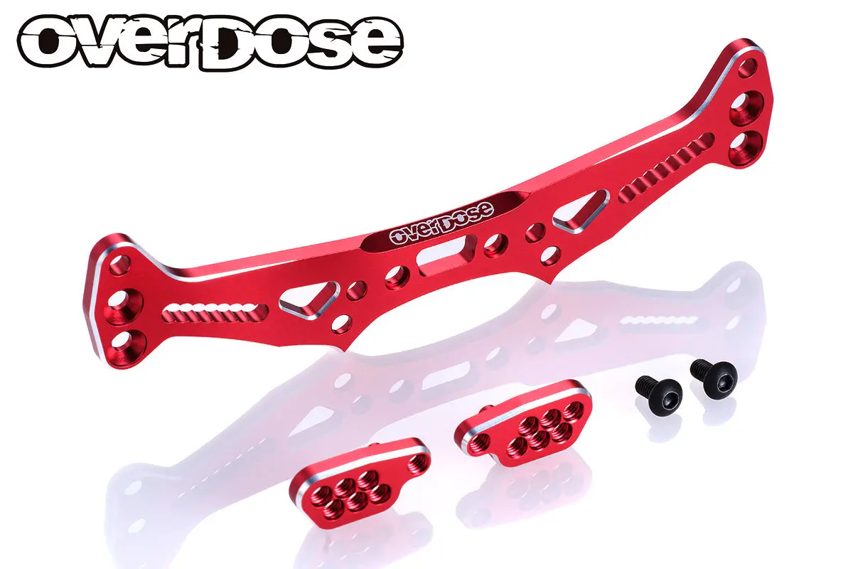 Overdose Es Alum. Rear Shock Tower - Red 1