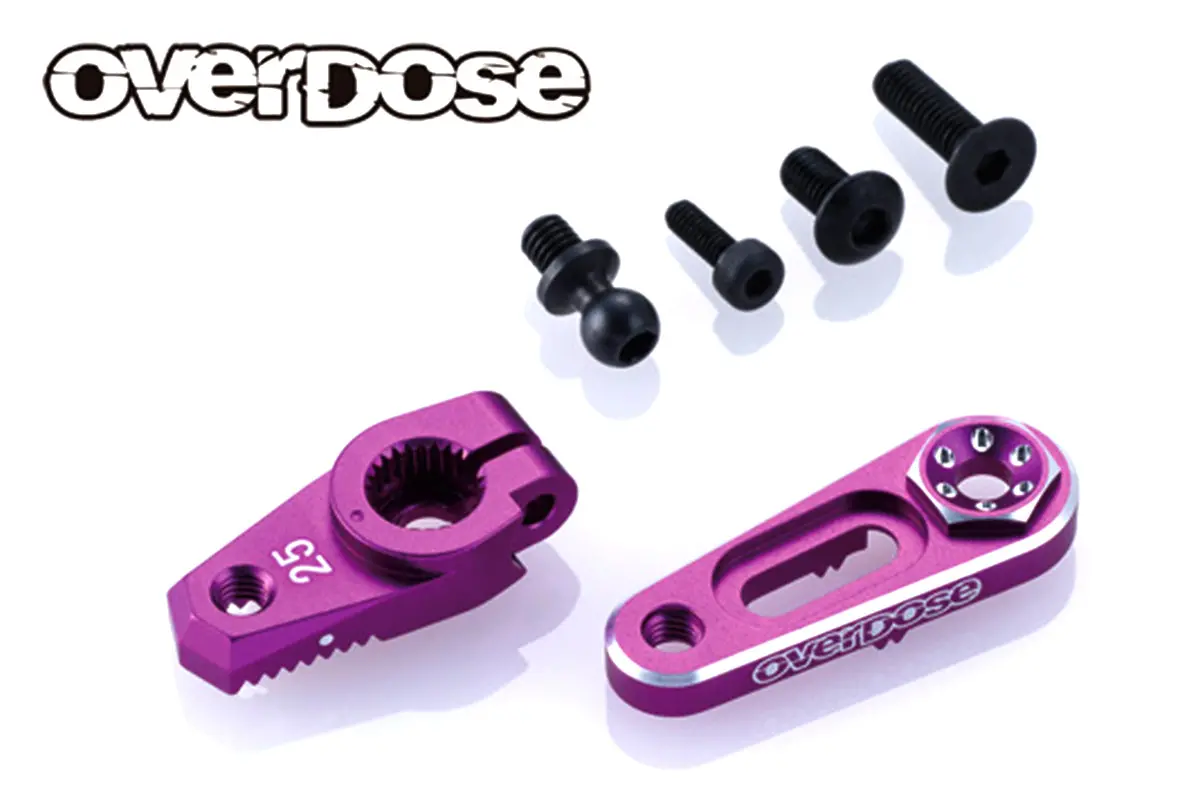 Overdose Jt Alum. Direct Servo Horn Type-2 25T - Purple 1