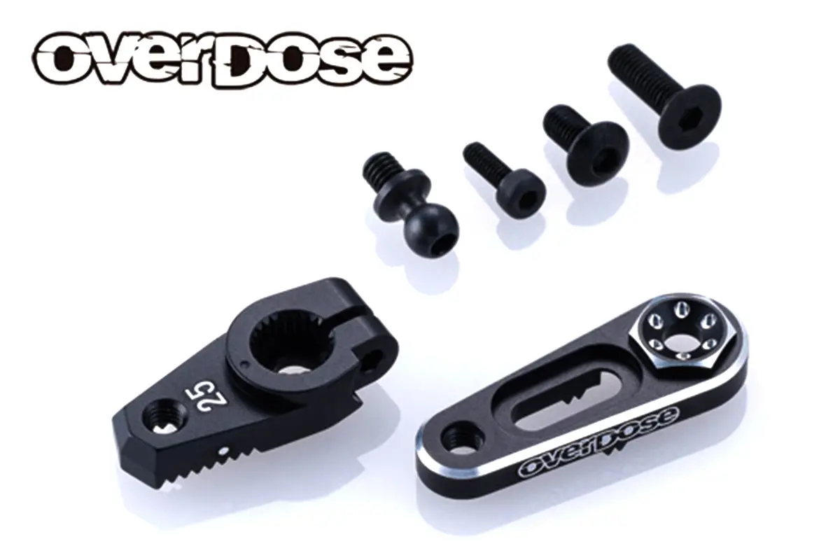 Overdose Jt Alum. Direct Servo Horn Type-2 25T - Black 1