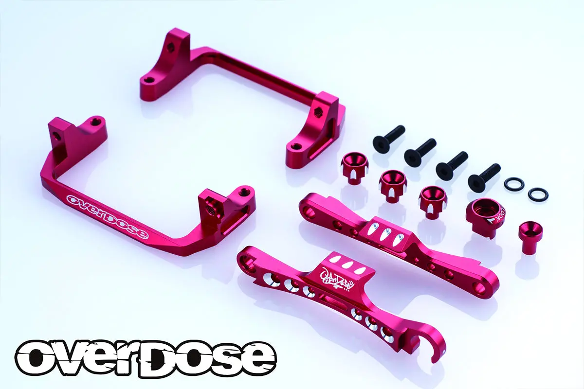 Overdose Alum. Battery Holder Type-2 - Red 1