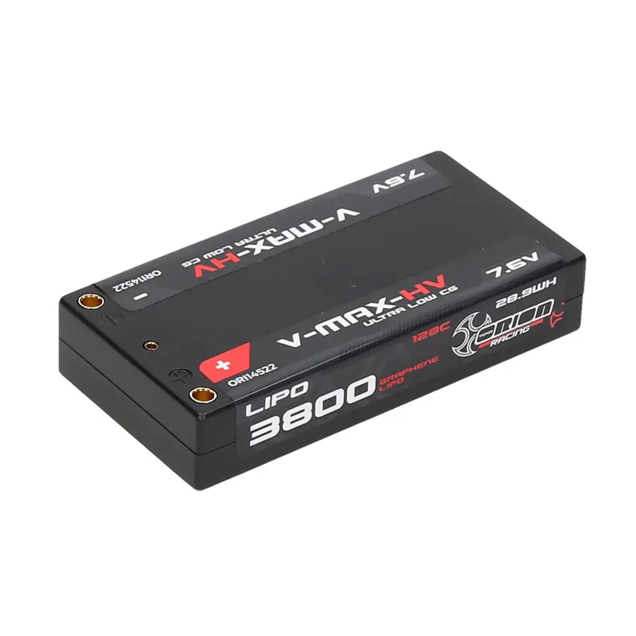 Team Orion Racing V-Max-Hv 3800Mah 128C 7.6V Graphene Tech Shorty Lipo Battery 1
