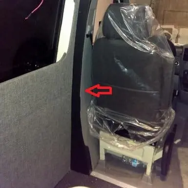 2019+ Sprinter Van B Pillar Driver/Passenger Side Seat Belt Cover Half Wrap - High Roof 2