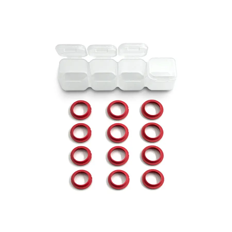 Rhino Racing & Team Ad Shock Absorber Gaskets - Red 1