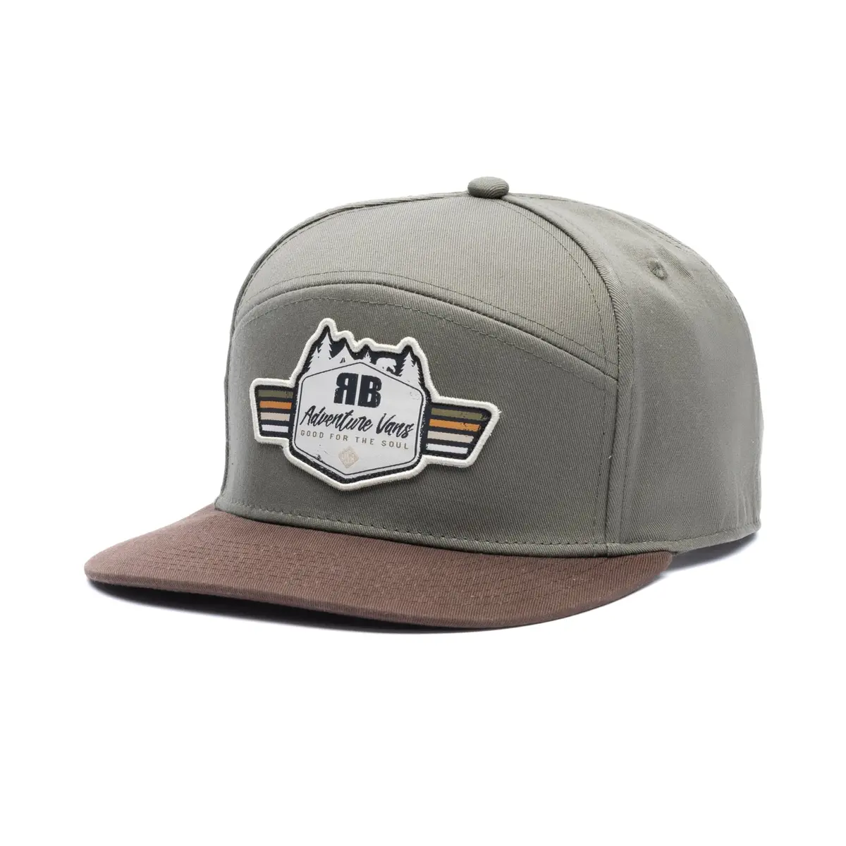 Rb Hat - Adventure Van - Olive/Brown - Solid Back 1