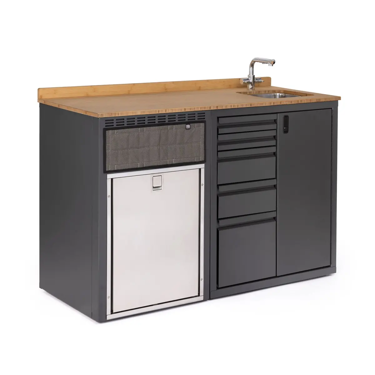 56In Galley - Isotherm 85 Fridge Base Cabinet - Drawer System 1