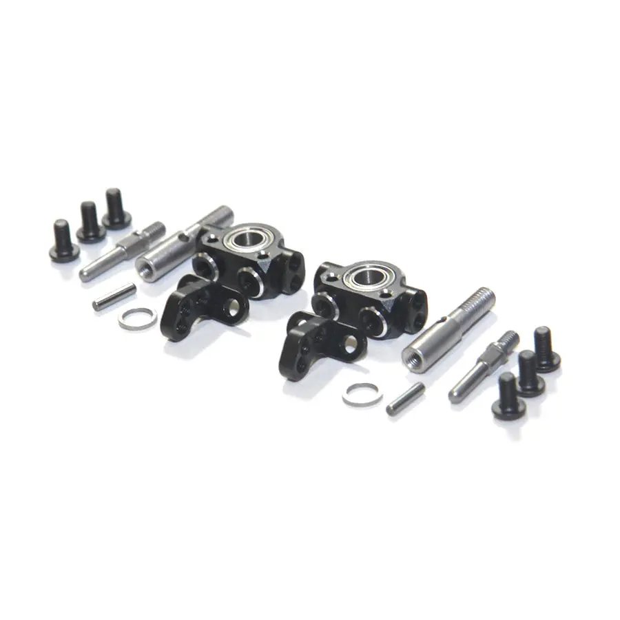 Rhino Racing Shark Front Steering Knuckle Set - Black 1