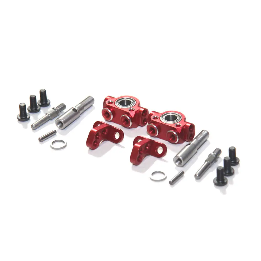 Rhino Racing Shark Front Steering Knuckle Set - Red 1