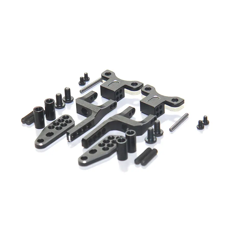 Rhino Racing Shark Rear H Arm Adapter Set - Black 1