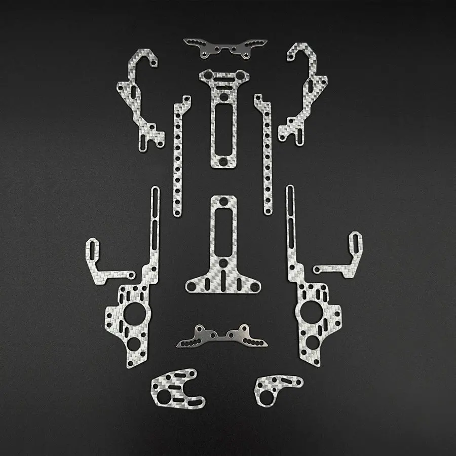 Rhino Racing Rts Silver Carbon Chassis Conversion Kit 1