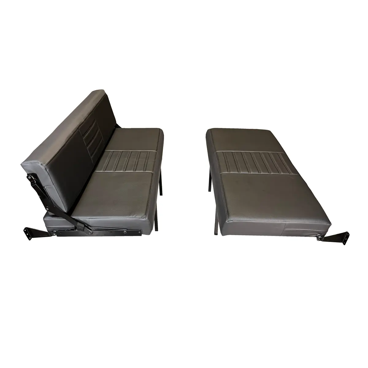 58" Rear Dinette/Bed Setup For 07+ Sprinter Vans - Carbon Fiber Vinyl 1