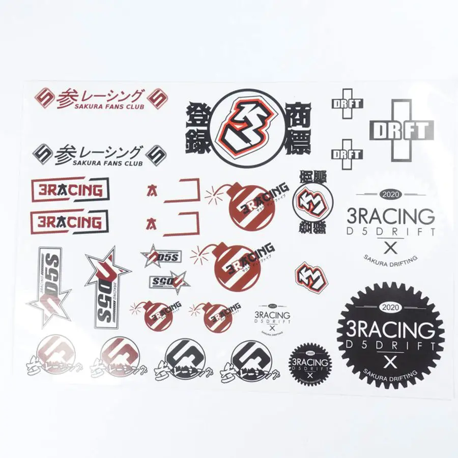3Racing Trade Mark Sticker Decals 1