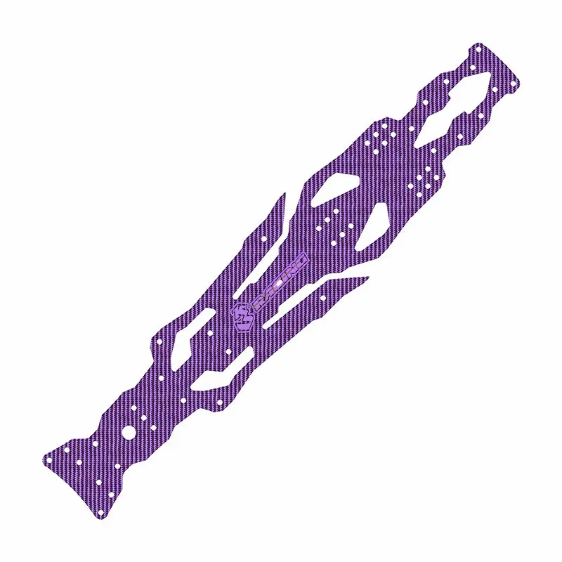 3Racing D6 Carbon Graphite Main Chassis - Purple 1