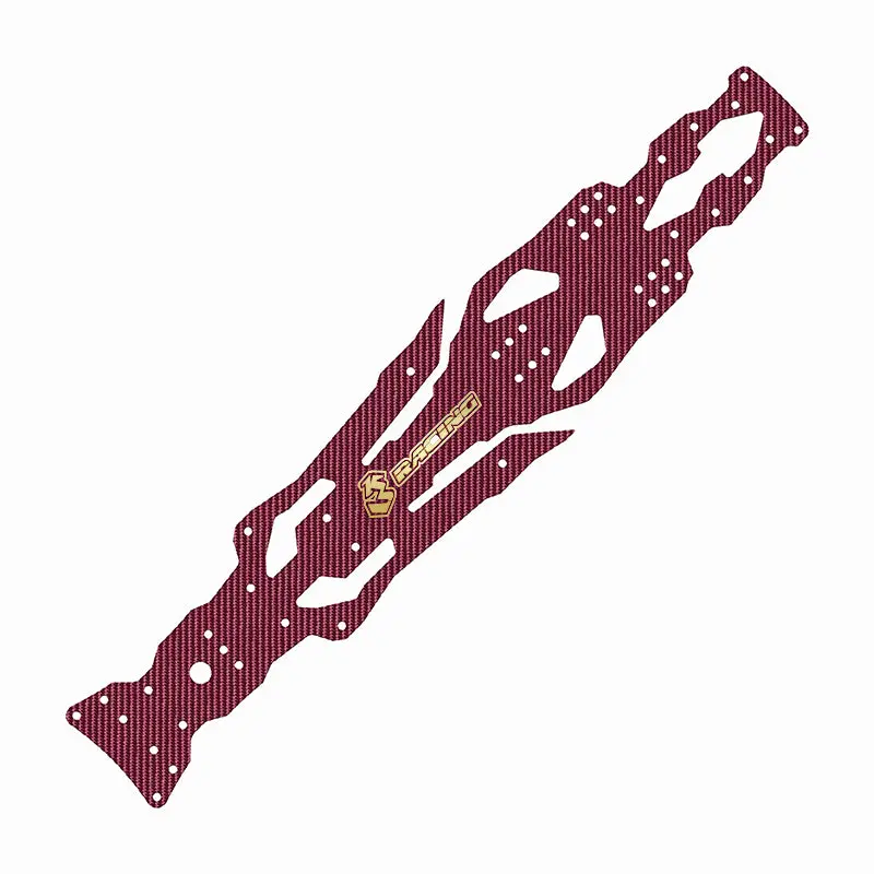 3Racing D6 Carbon Graphite Main Chassis - Red 1