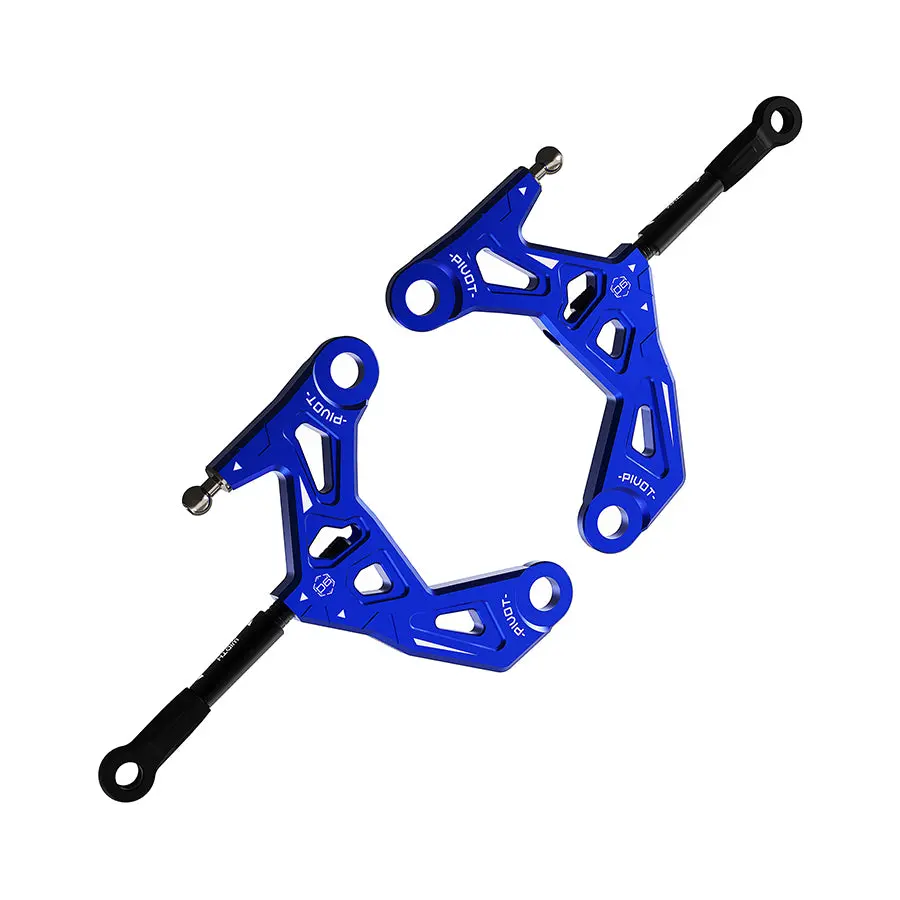 3Racing D6 Alum. Front Lower Arm V2 - Blue 1
