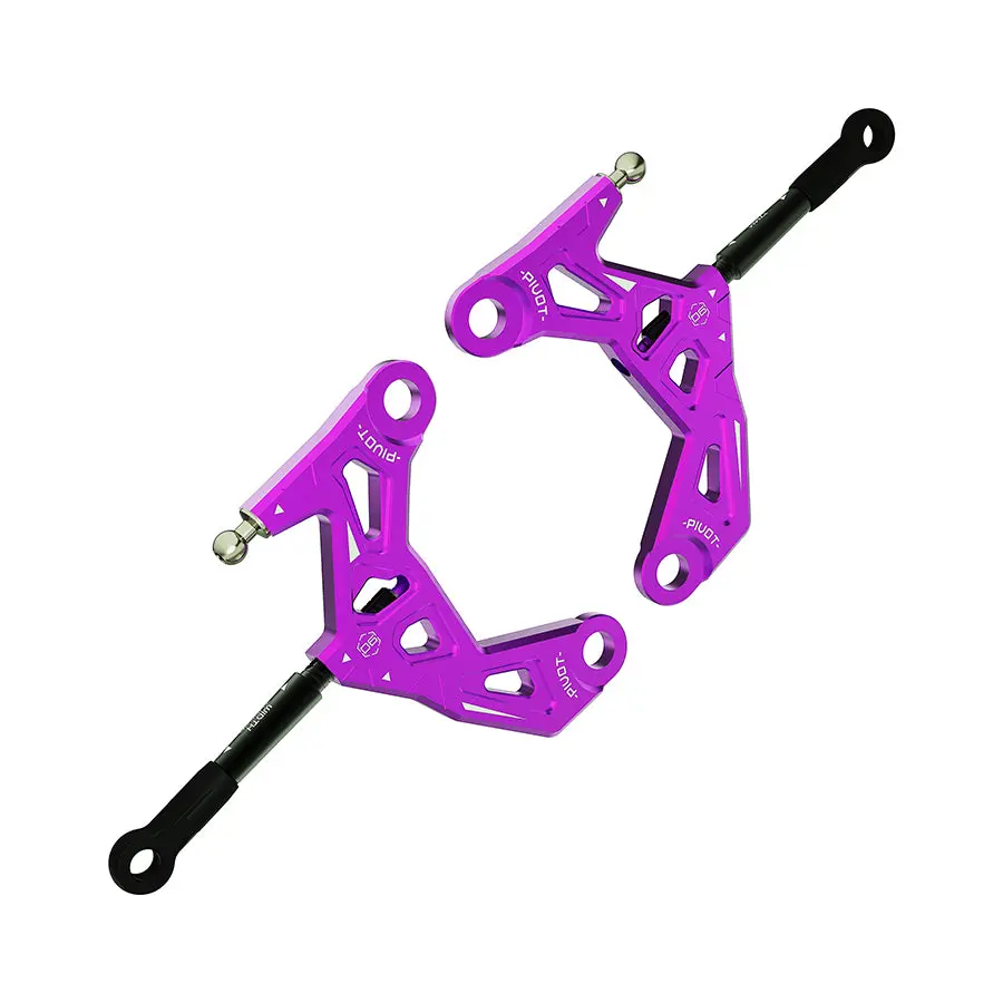 3Racing D6 Alum. Front Lower Arm V2 - Purple 1