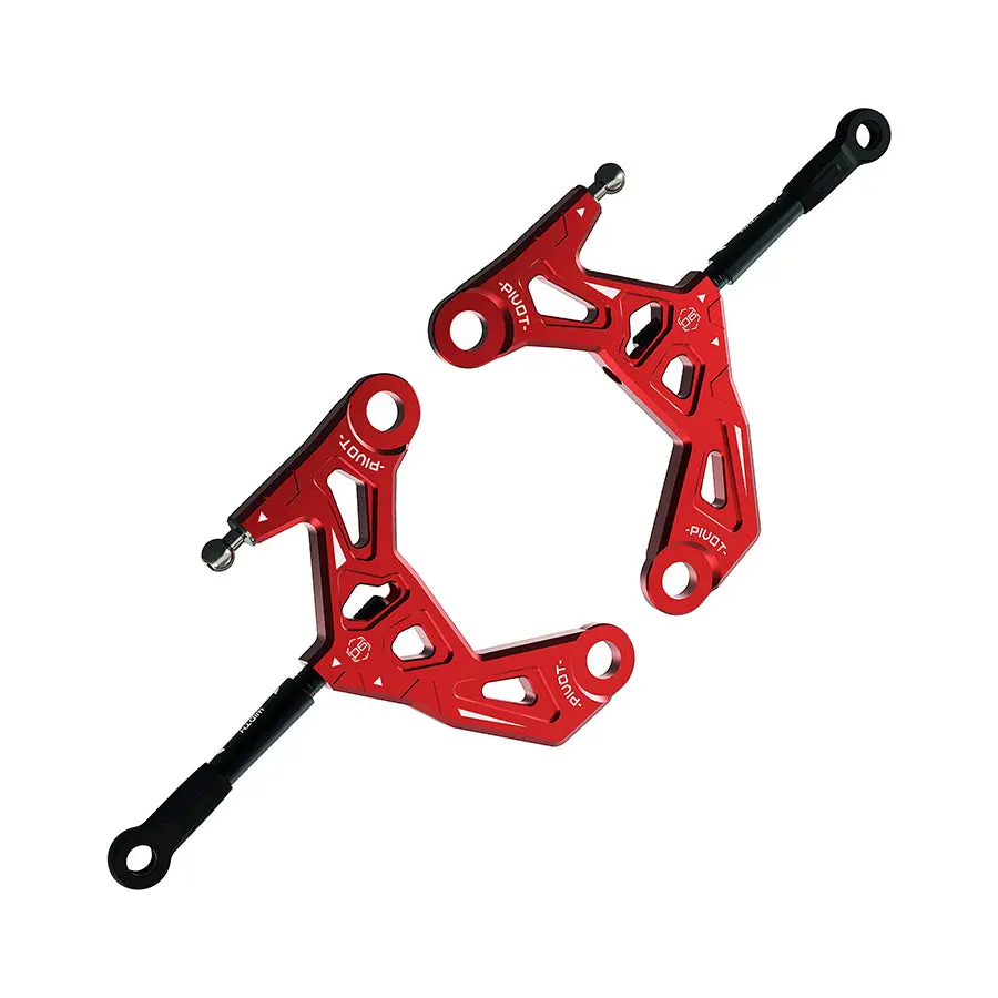 3Racing D6 Alum. Front Lower Arm V2 - Red 1