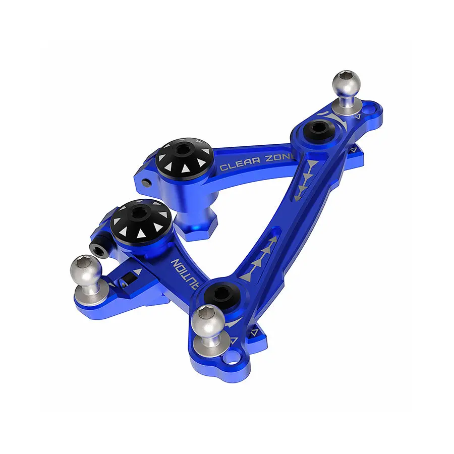 3Racing D6 Alum. Steering Rack - Blue 1
