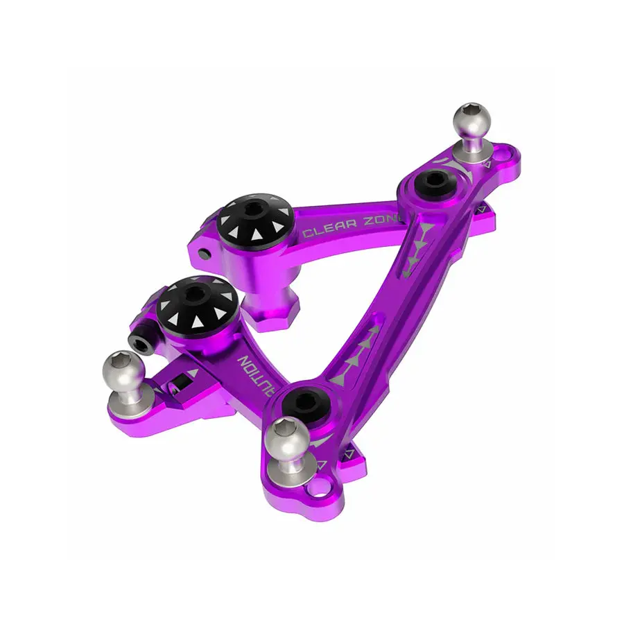3Racing D6 Alum. Steering Rack - Purple 1
