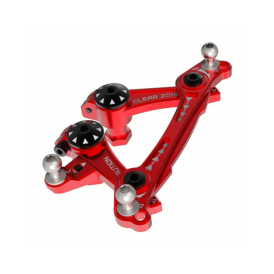 3Racing D6 Alum. Steering Rack - Red 1