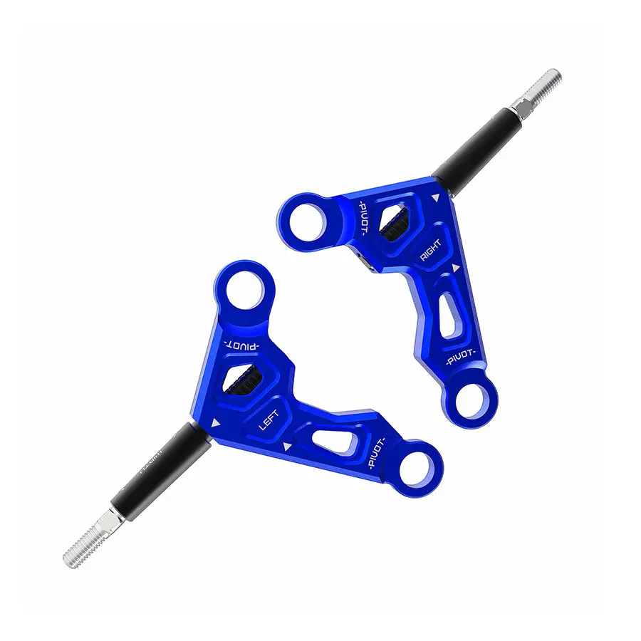 3Racing D6 Alum. Front Upper Arm - Blue 1