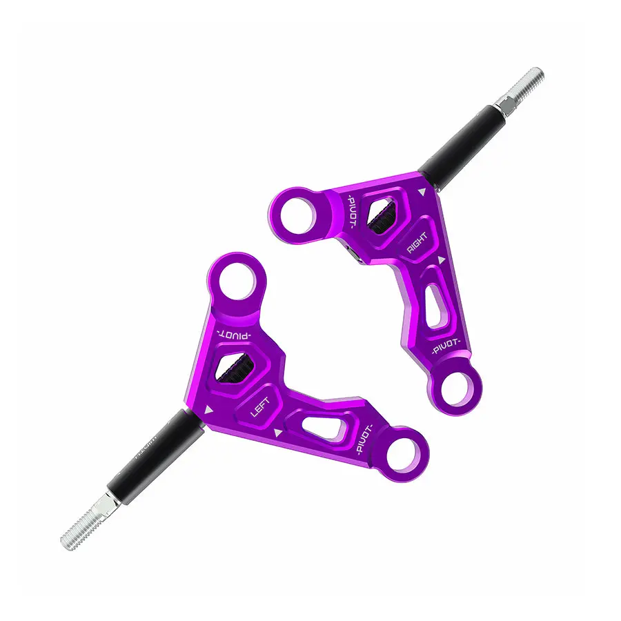 3Racing D6 Alum. Front Upper Arm - Purple 1
