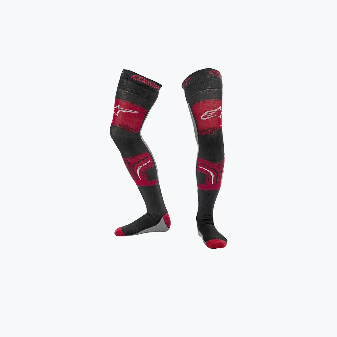 Alpinestar Knee Brace Socks Red Black Grey S/M 1