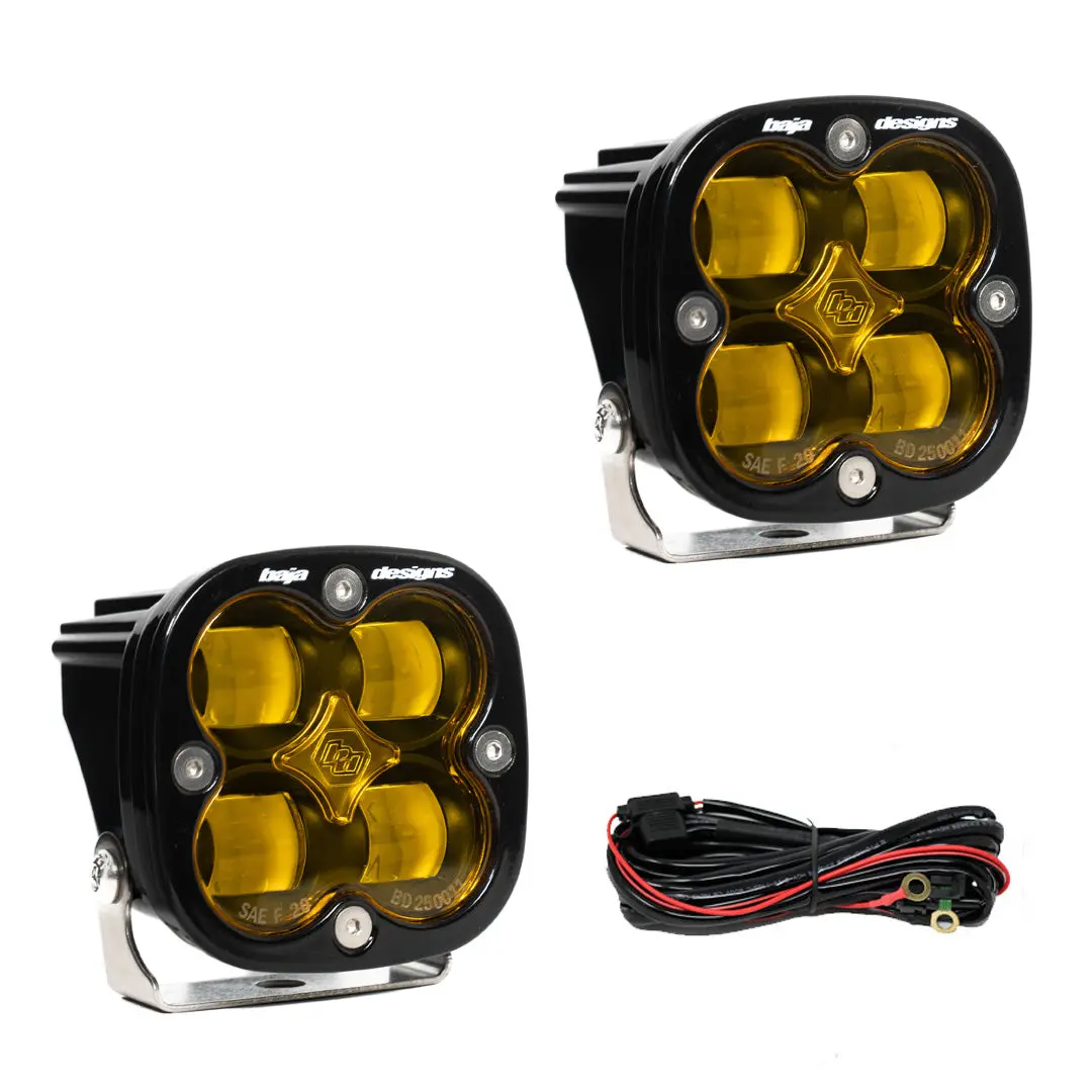 Squadron Sae Black Led Auxiliary Light Pod Pair - Amber 1