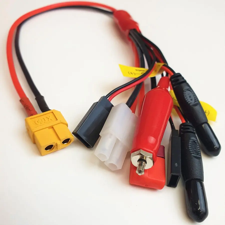 Tornado Rc Xt60 To Glow/Tamiya/Deans/Jr/Futaba Charging Cable 1