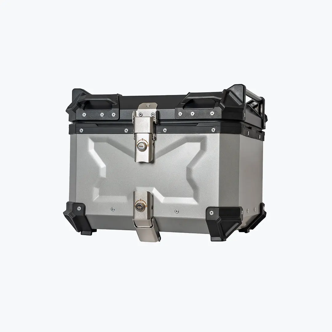 Top Case X45l Aluminium Silver With Back Rest Pad 2
