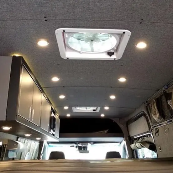 07+ Sprinter Van Ceiling Liner Kit 170 Wb Upholstered Plywood 1