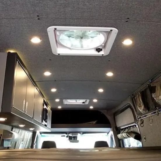 07+ Sprinter Van Ceiling Liner Kit 144 Low Roof Upholstered Plywood 1