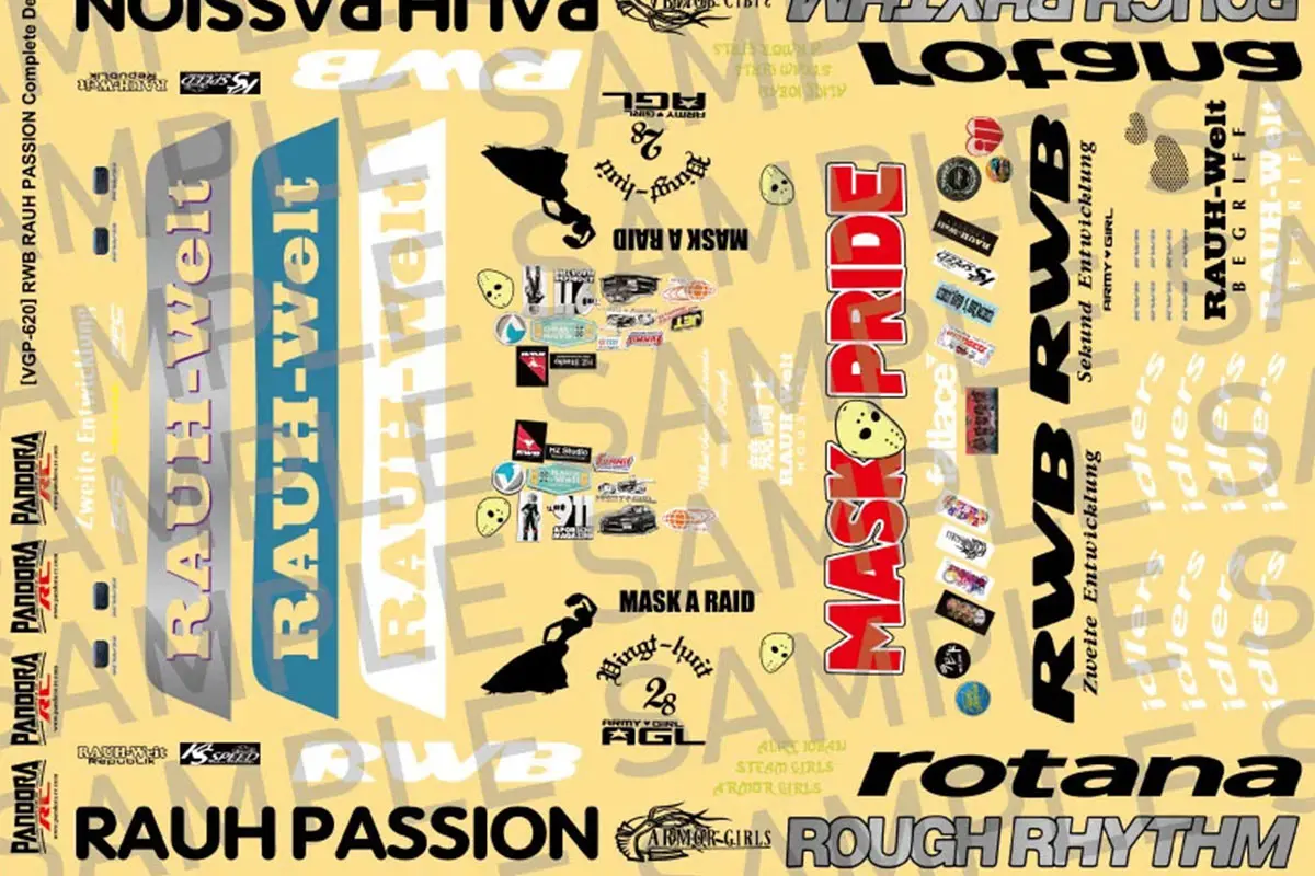 Pandora Rc Rwb “Rauh Passion” Complete Decal 1