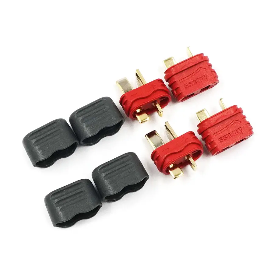 Yeah Racing T-Plug Deans Connectors W/ Insulating Caps Set 1