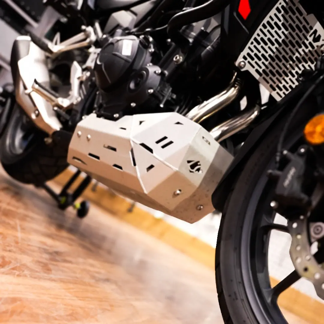 Legundary Honda Nx 500 Vambrace Bash Plate Silver 1