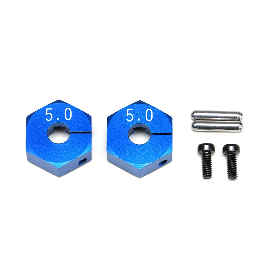 Yokomo Alum. Clamp Wheel Hub 5.0Mm - Blue 1