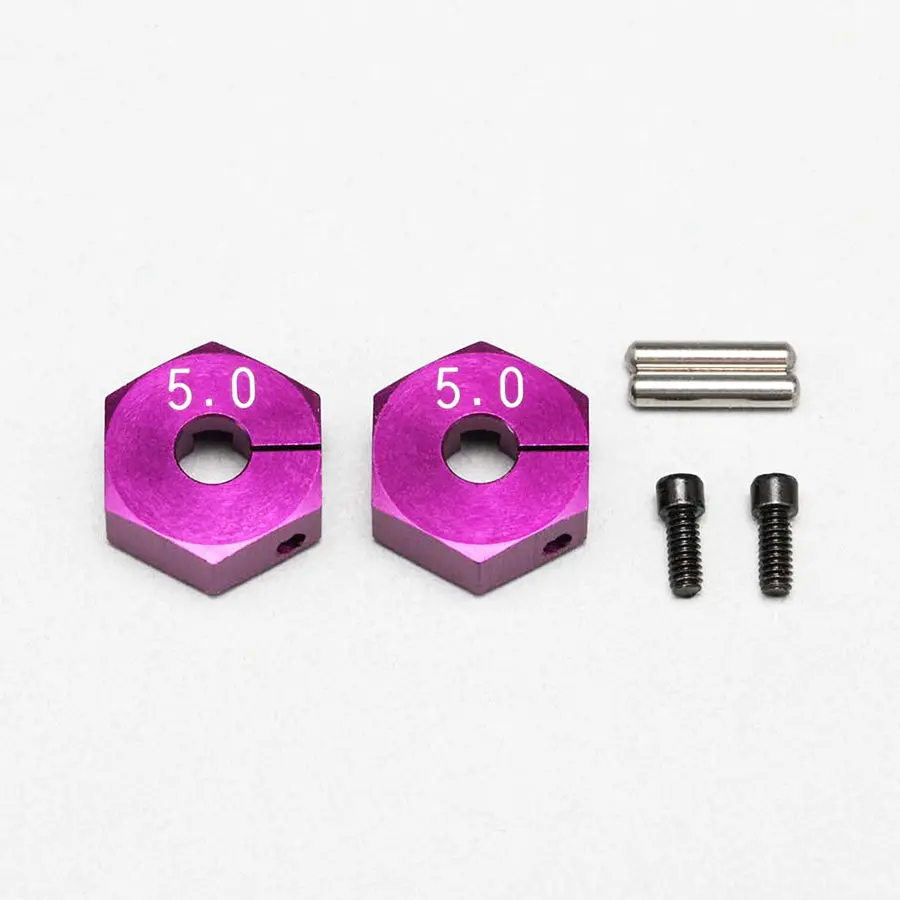 Yokomo Alum. Clamp Wheel Hub 5.0Mm - Purple 1