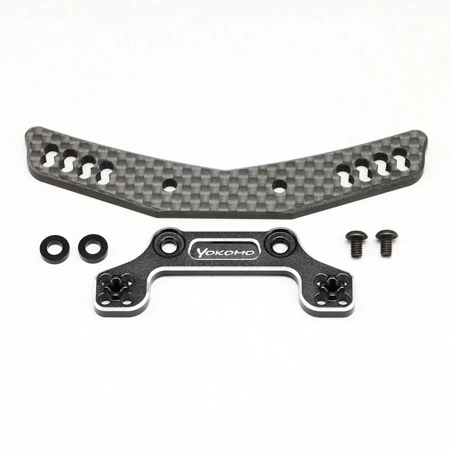 Yokomo Hybrid Graphite/Alum. Front Shock Tower - Black 1