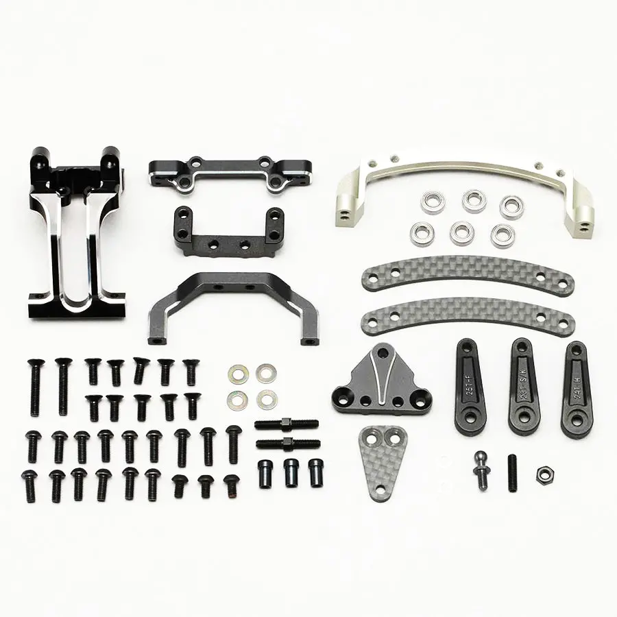 Yokomo Slide Rack Bulkhead Set Ver.2 - Black 1