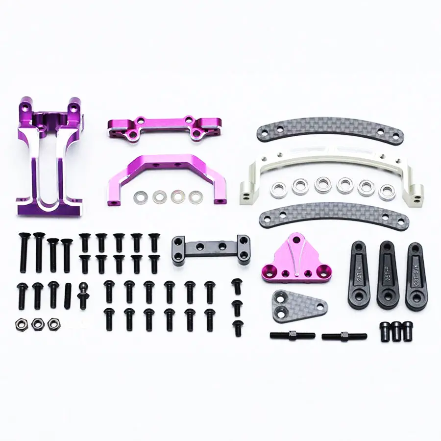 Yokomo Light Weight Slide Rack Bulkhead Set V2 - Purple 1