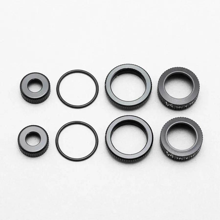 Yokomo Slf Shock O-Ring Cap / Adjust Nut Set - Black 1