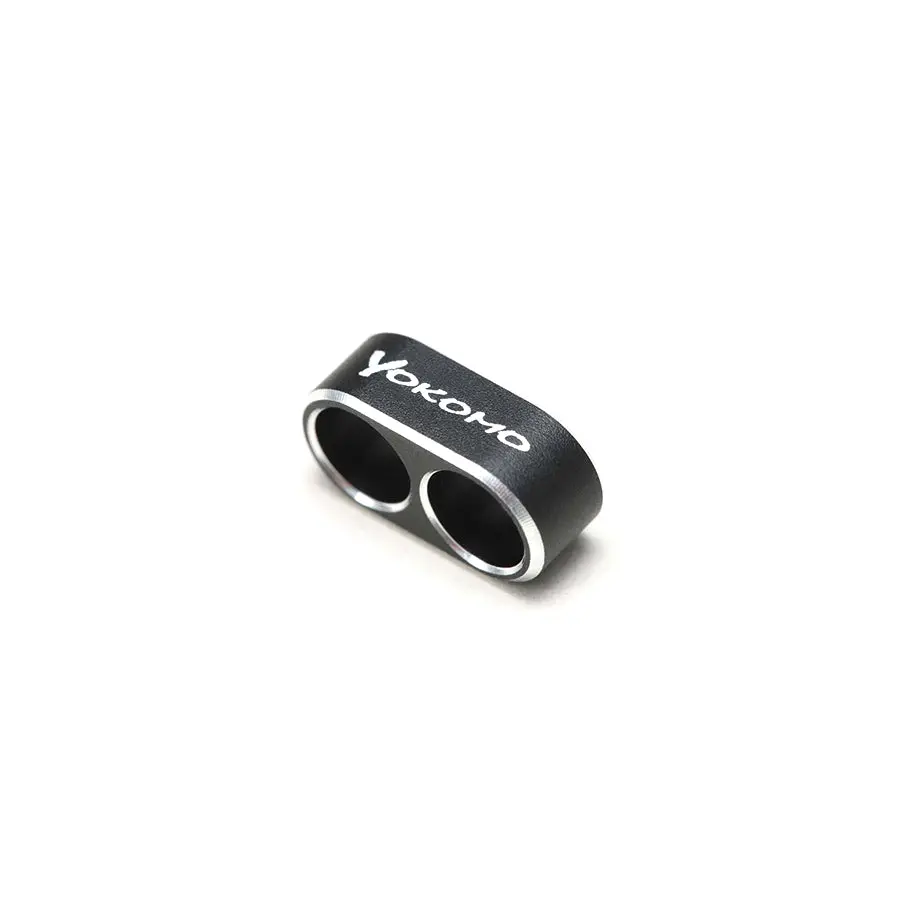 Yokomo Alum. 12 Gauge Wire Guide 2 Holes - Black 1