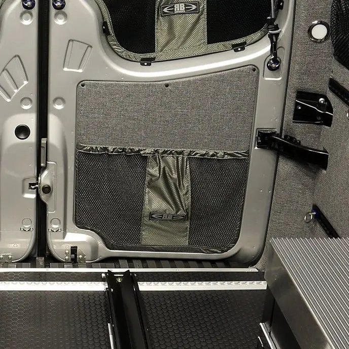 2007-2018 / Sprinter Van Rear Door Lower Stuff Bag Kit -  W/Graphite Upholstered Panels 1