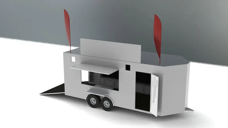 20' V Nose Display Trailer 1
