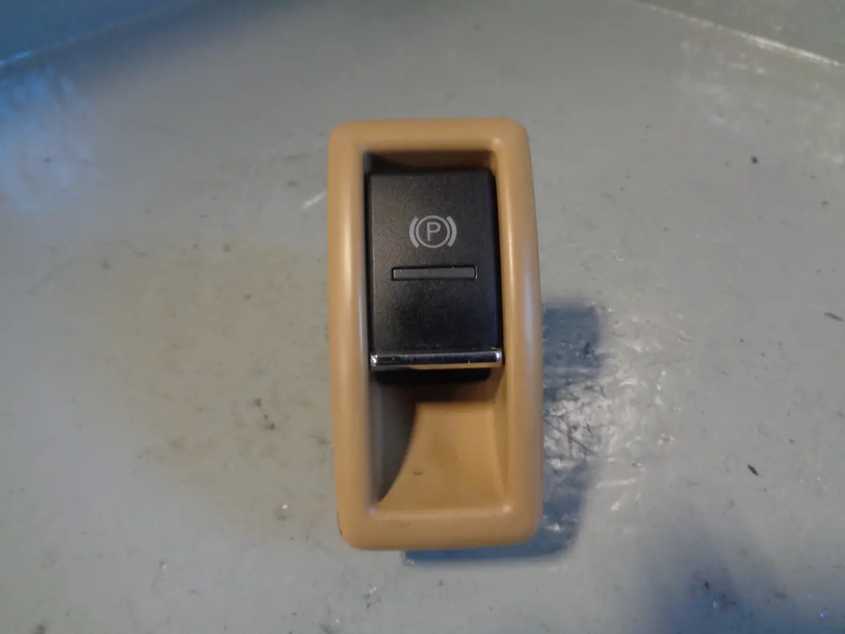 Porsche Cayenne 958.1 92A Parking Brake Switch In Beige And Silver 2011 To 2014 1