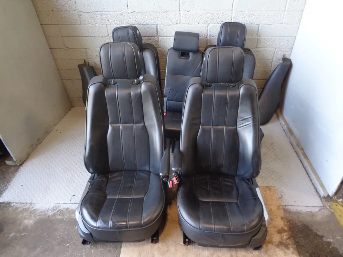 Range Rover L322 Leather Seats Black Heated Facelift 2010 To 2013 L24045 1