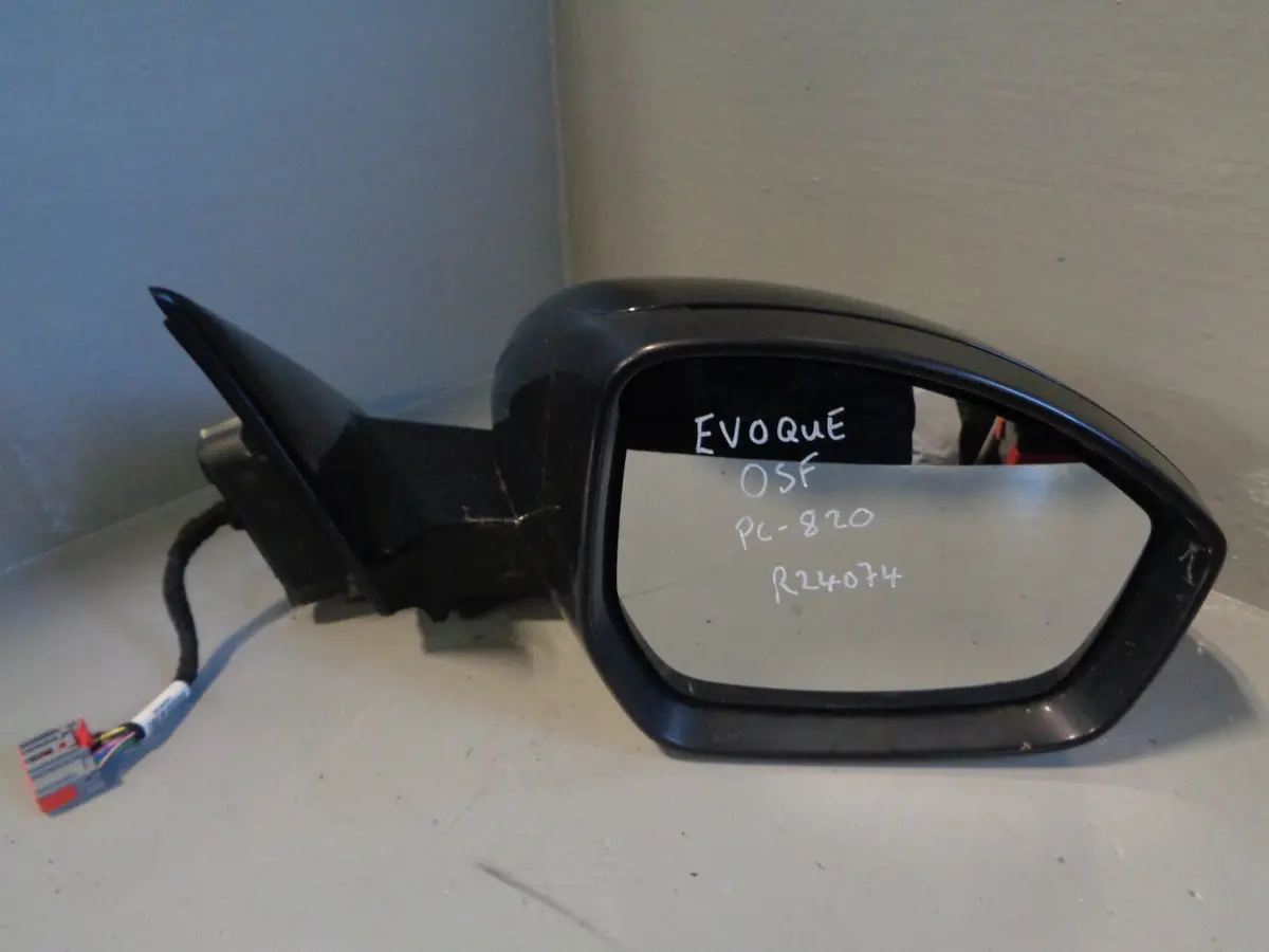 Range Rover Evoque Door Mirror Off Side Right Power Fold Black 2011 To 2018 1