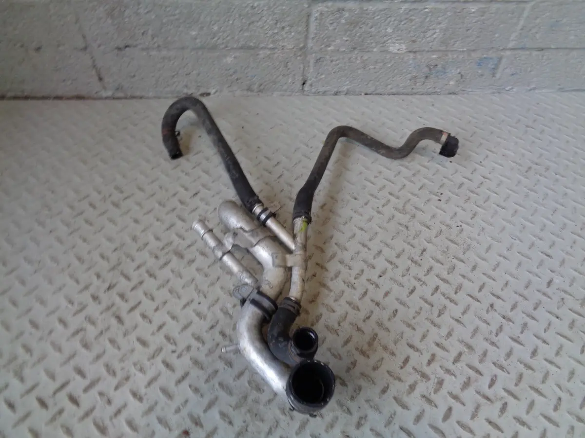 Range Rover L322 Coolant Water Pipe Junction Metal With Hoses Tdv8 3.6 R04014 1